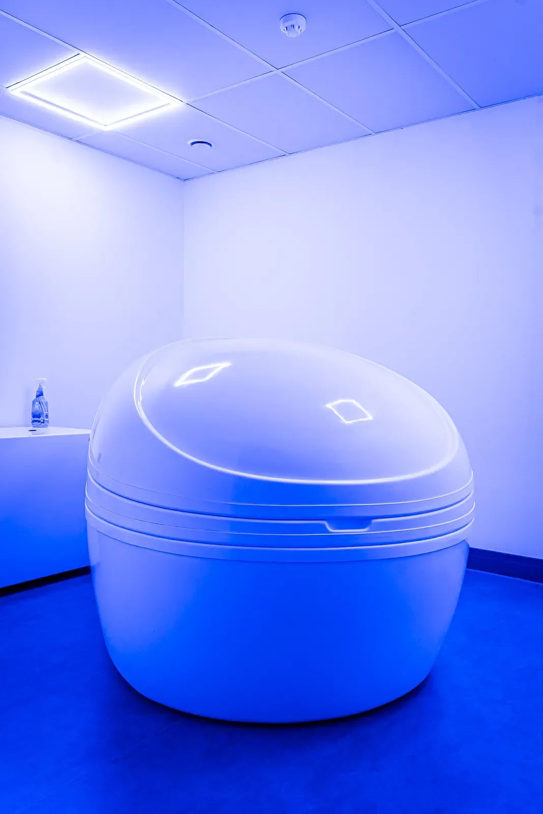 Two float tank pods in the float studio